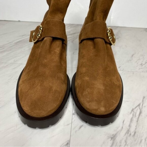 New! Stuart Weitzman Luxering Brown Suede Bootie 8B - Picture 10 of 14